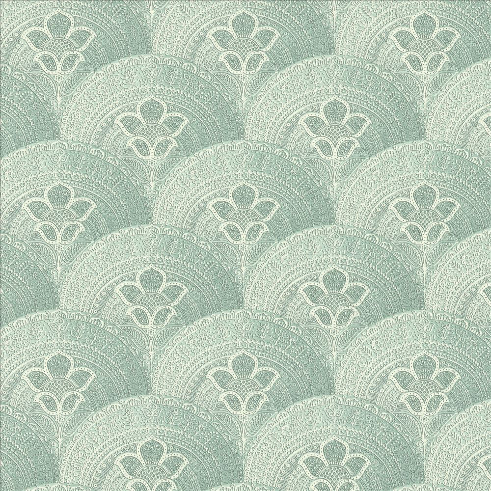 Mosaic Motif Lagoon by Kasmir Designer Fabric 1453 92% Ramie
8% Cotton
 FRANCE </p><p>Repeat: Horizontal: 12 5/8 inches and Vertical: 12 5/8 inches 59 - Swanky Fabrics -