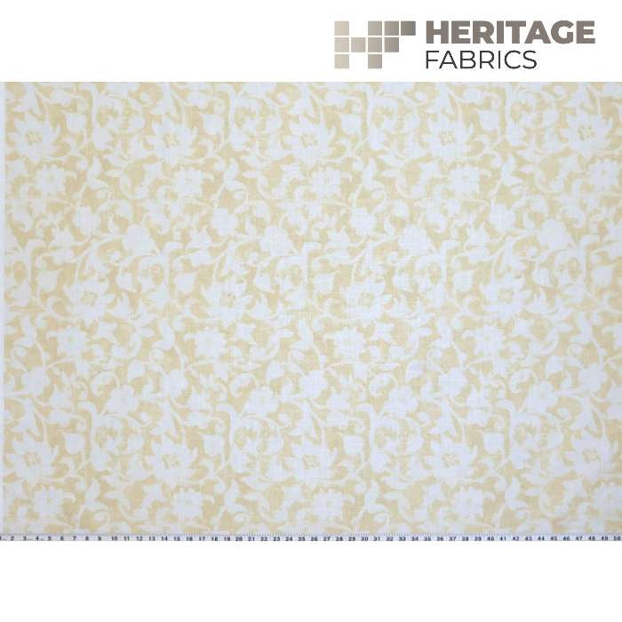 Mustique Marigold by Heritage Designer Fabric - 72% Polyester; 28% Cotton India 51,000 Horizontal: 11" and Vertical: 21" 54" - Swanky Fabrics -