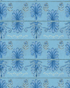 Mind The Gap Wallpaper MYKONOS VILLA MOTIF Azure Wallpaper (WP30041)