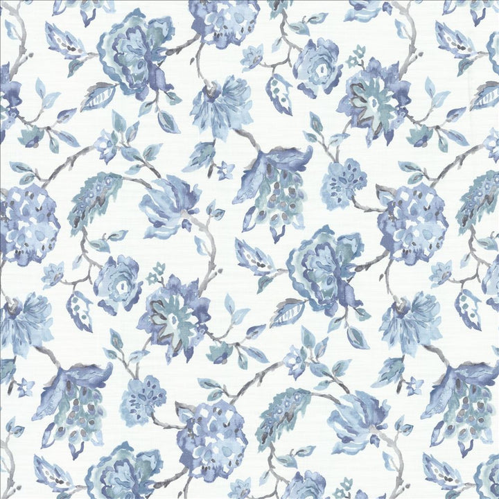 Nagari Delphinium  by Kasmir Designer Fabric 1477 97% Cotton 3% Linen  PAKISTAN  </p><p>Repeat: Horizontal: 28 4/8 inches and Vertical: 26 2/8 inches 54  - Swanky Fabrics -