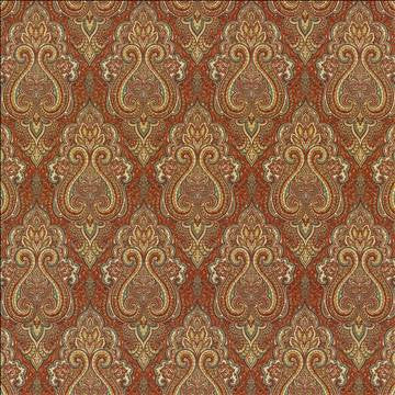 Nagina Cayenne by Kasmir Designer Fabric 5121 100% Cotton UAE 30,000 Wyzenbeek Double Rubs H: 9 inches, V: 17 4/8 inches 54 - 55 - Swanky Fabrics - Kasmir