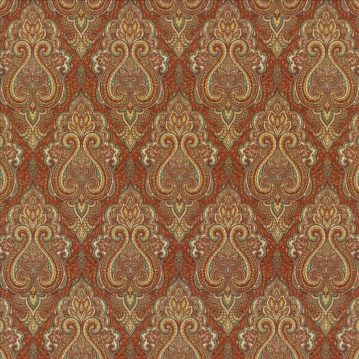 Nagina Cayenne by Kasmir Designer Fabric 5121 100% Cotton UAE 30,000 Wyzenbeek Double Rubs Horizontal: 9 inches and Vertical: 17 4/8 inches 54 - 55 - Swanky Fabrics -