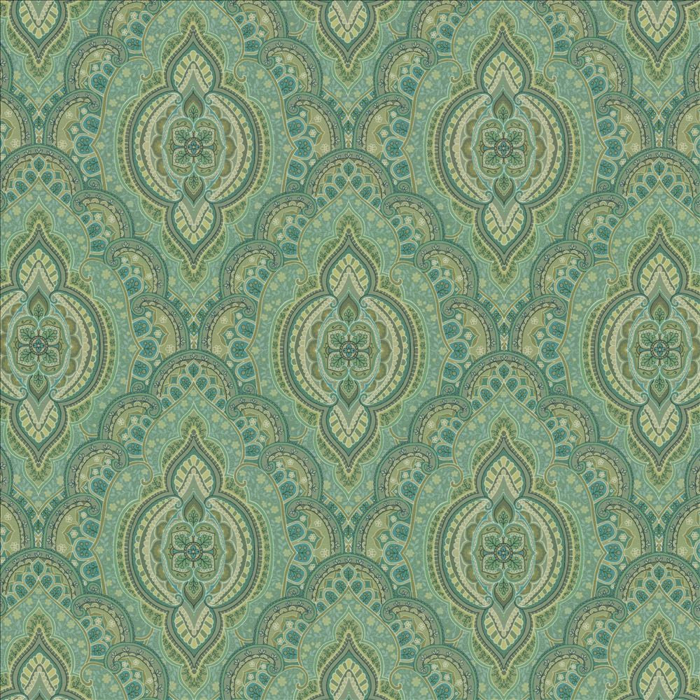 Nea Palmetto by Kasmir Designer Fabric 5142 100% Cotton SOUTH KOREA 15,000 Wyzenbeek Double Rubs Horizontal: 13 4/8 inches and Vertical: 17 6/8 inches 54 - Swanky Fabrics -