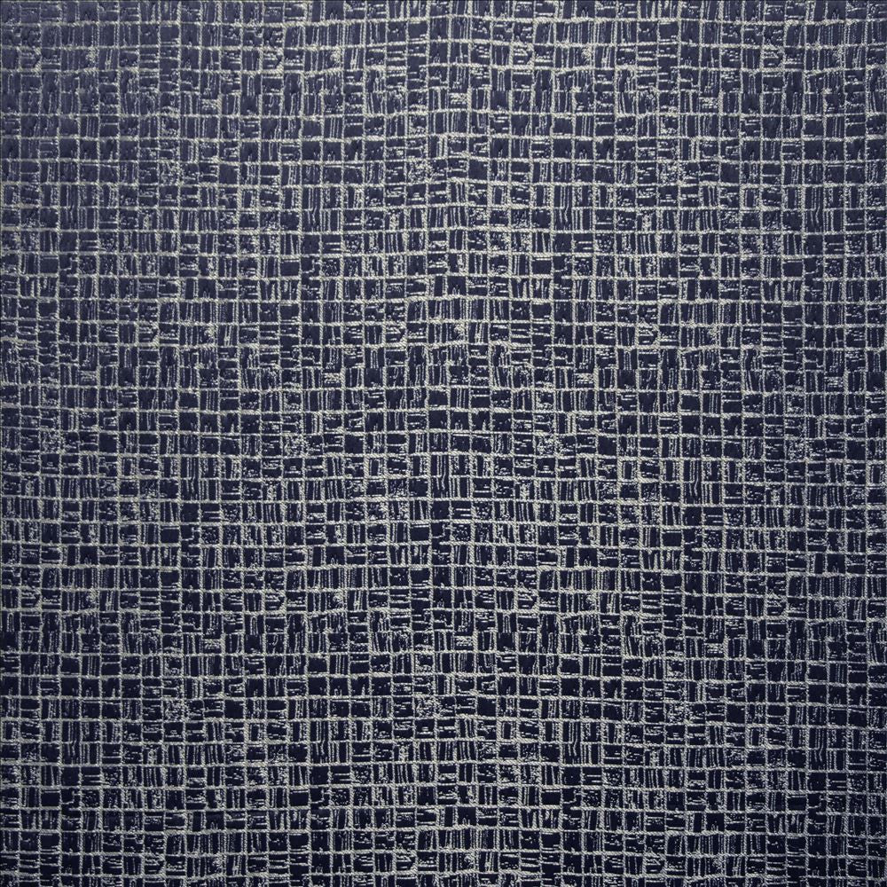 Nemours Indigo by Kasmir Designer Fabric 5145 100% Polyester
 INDIA Not Tested </p><p>Repeat: Horizontal: 3/8 inches and Vertical: 3/8 inches 54 - Swanky Fabrics -