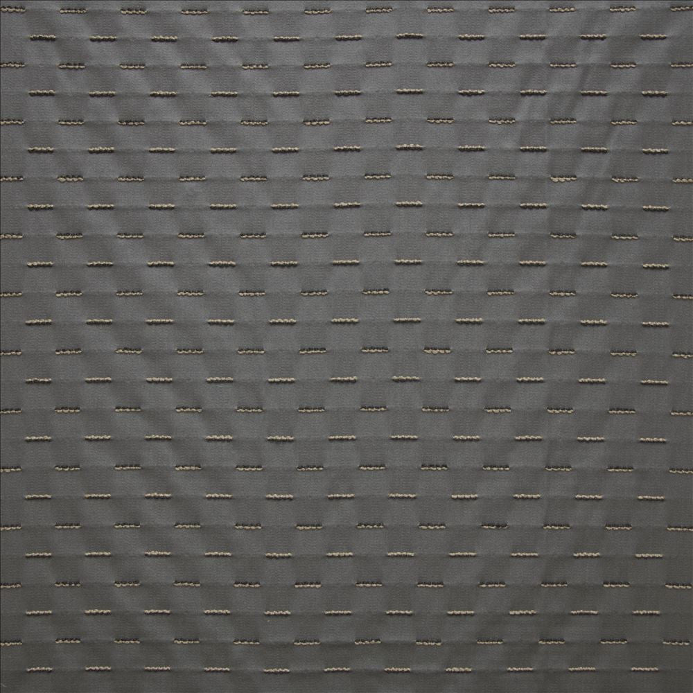 Neo Charcoal  by Kasmir Designer Fabric 1451 73% Rayon
27% Polyester
 CHINA 20,000 Wyzenbeek Double Rubs Horizontal: 1 3/8 inches and Vertical: 1 2/8 inches 55  - Swanky Fabrics -