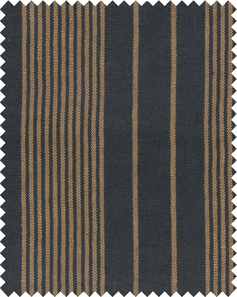 Newport Stripes Heavy Linen by Mind the Gap Designer Fabric WOODSTOCK '69 LIFESTYLE COLLECTION 100% Linen, stonewashed woven fabric Made in Turkey W 50cm x L 60cm / W 19.6in x L 23.6in 59.05in - Swanky Fabrics -
