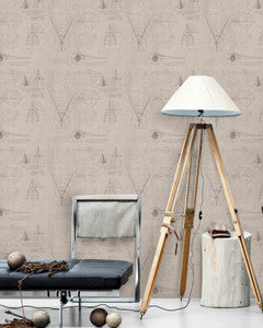 Mind The Gap Wallpaper NEWTON GEOMETRY Taupe Premium Wallpaper (WP20047)