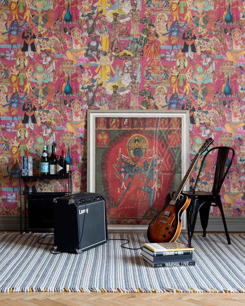 Nirvana Wallpaper by Mind the Gap Designer Wallpaper THE WALLPAPER COLLECTABLES Satin Matte Made in Europe Paste the wall 3 rolls x 20.5 x 3.25 yards - Swanky Fabrics -
