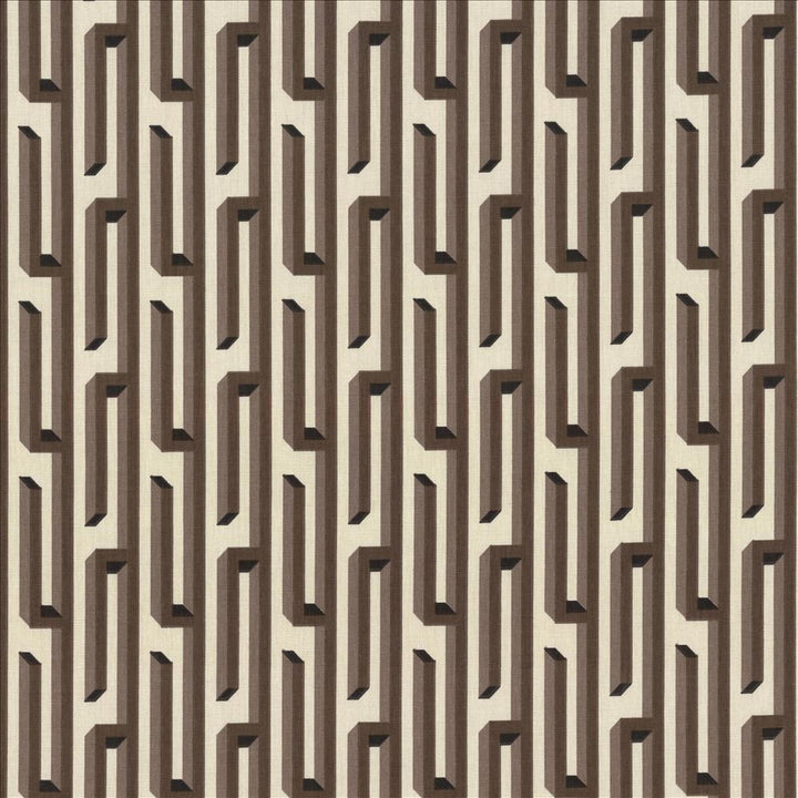 Nobu Fret Chocolate by Kasmir Designer Fabric 5084 100% Cotton
 USA </p><p>Repeat: Horizontal: 3 2/8 inches and Vertical: 4 4/8 inches 54 - Swanky Fabrics -