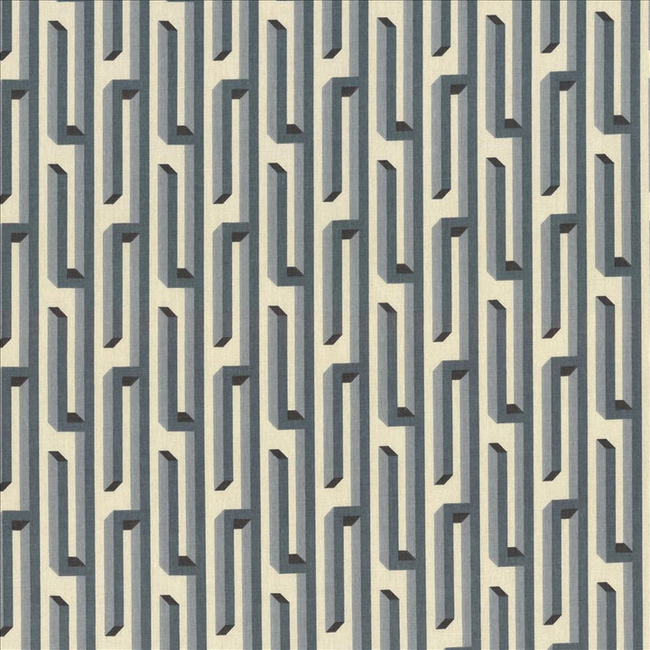 Nobu Fret Mist by Kasmir Designer Fabric 5089 100% Cotton USA 12,000 Wyzenbeek Double Rubs Horizontal: 3 2/8 inches and Vertical: 4 4/8 inches 54 - Swanky Fabrics -