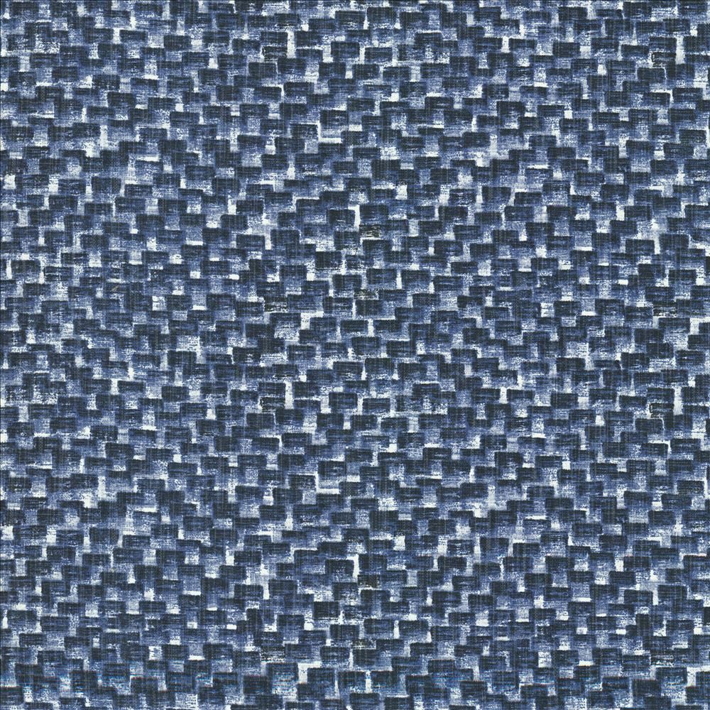 Notion Blue by Kasmir Designer Fabric See sample 54% Cotton
46% Polyester
 CHINA 30,000 Wyzenbeek Double Rubs </p><p>Repeat: Horizontal: 9 2/8 inches and Vertical: 8 2/8 inches 57 - Swanky Fabrics -