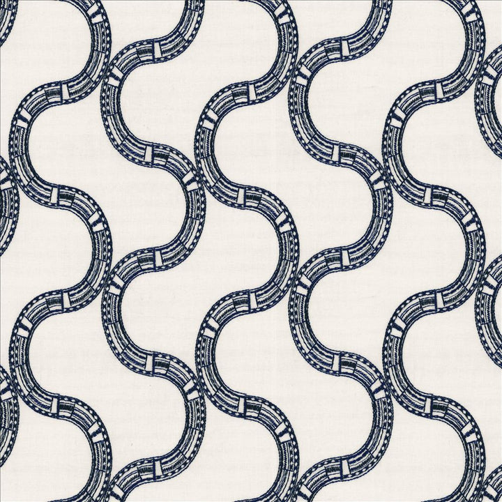 Nubia Navy by Kasmir Designer Fabric 1463 80% Cotton
20% Rayon
 INDIA 15,000 Wyzenbeek Double Rubs </p><p>Repeat: Horizontal: 6 2/8 inches and Vertical: 7 4/8 inches 52 - Swanky Fabrics -