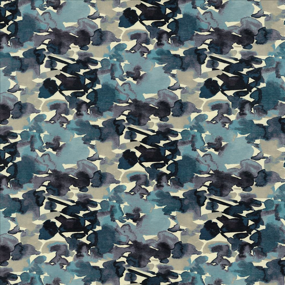 Oakhurst Indigo by Kasmir Designer Fabric 1454 100% Polyester
 CHINA </p><p>Repeat: Horizontal: 27 4/8 inches and Vertical: 25 inches 54 - Swanky Fabrics -