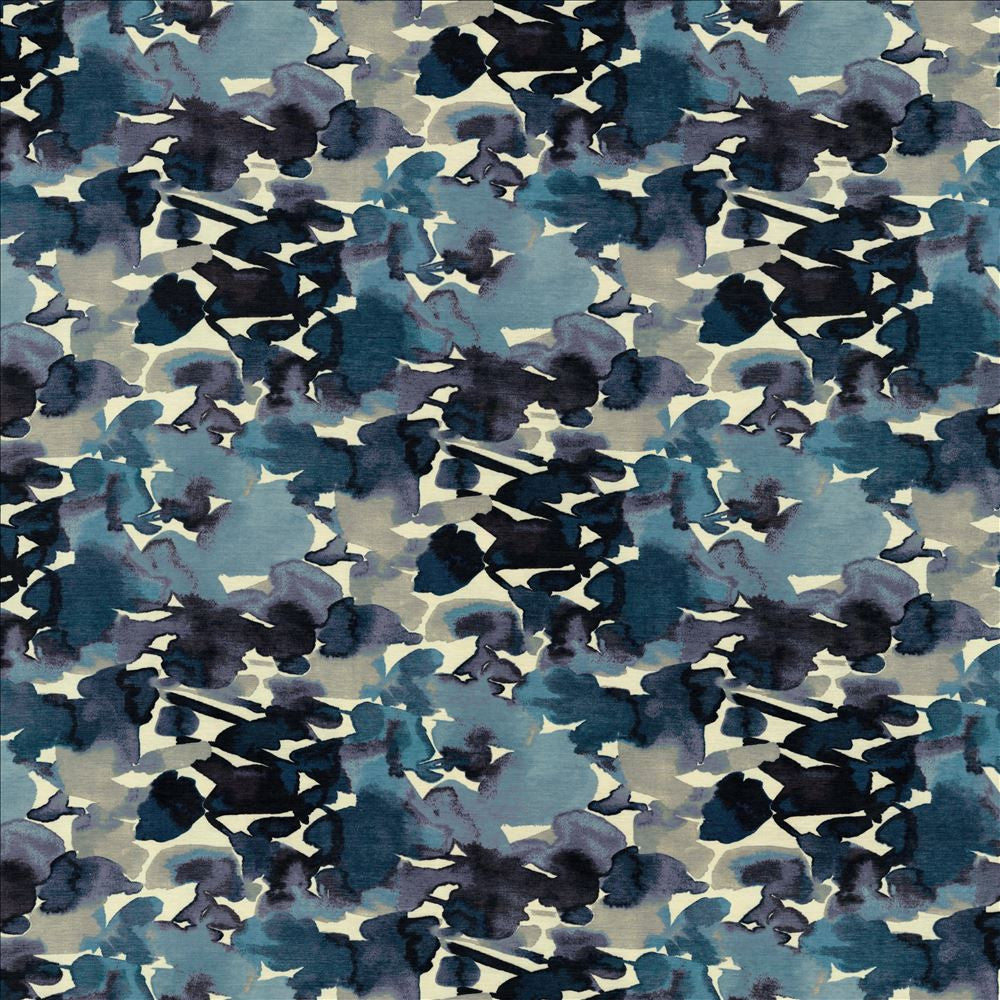 Oakhurst Indigo by Kasmir Designer Fabric See sample 100% Polyester
 CHINA 15,000 Wyzenbeek Double Rubs </p><p>Repeat: Horizontal: 27 4/8 inches and Vertical: 25 inches 54 - Swanky Fabrics -