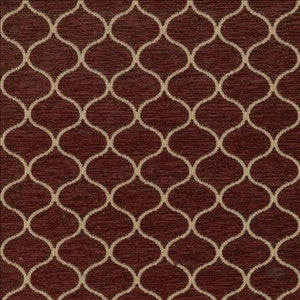 Ogee Trellis Crimson by Kasmir Designer Fabric