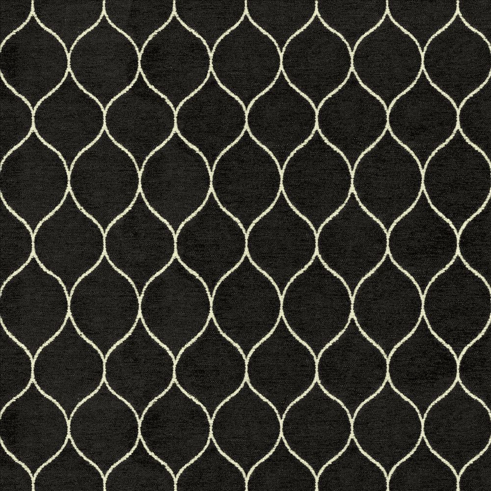 Oh Geez Onyx by Kasmir Designer Fabric 1451 85% Polyester
15% Cotton
 CHINA </p><p>Repeat: Horizontal: 2 inches and Vertical: 3 inches 54 - Swanky Fabrics -