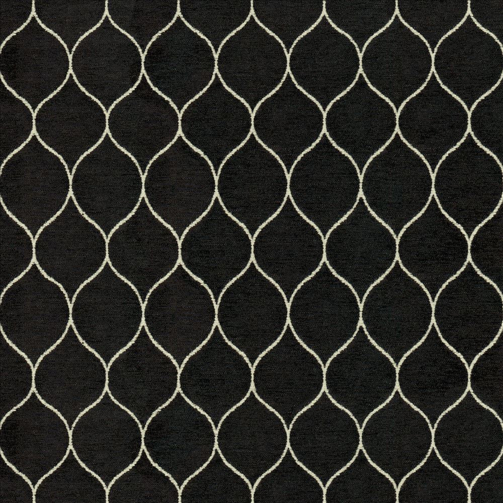 Oh Geez Onyx  by Kasmir Designer Fabric 1451 85% Polyester
15% Cotton
 CHINA 50,000 Wyzenbeek Double Rubs Horizontal: 2 inches and Vertical: 3 inches 54  - Swanky Fabrics -