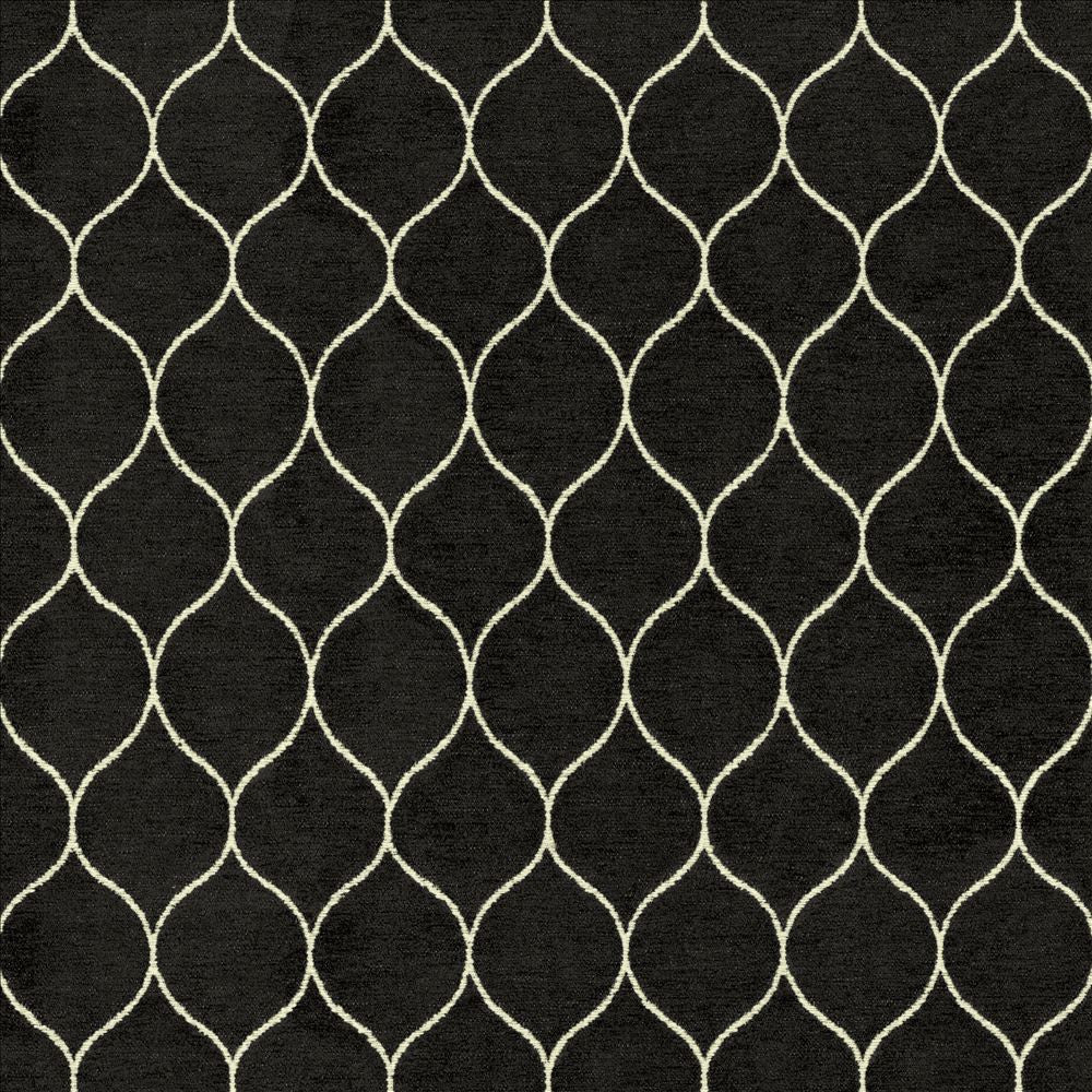 Oh Geez Onyx by Kasmir Designer Fabric 1451 85% Polyester
15% Cotton
 CHINA 50,000 Wyzenbeek Double Rubs </p><p>Repeat: Horizontal: 2 inches and Vertical: 3 inches 54 - Swanky Fabrics -