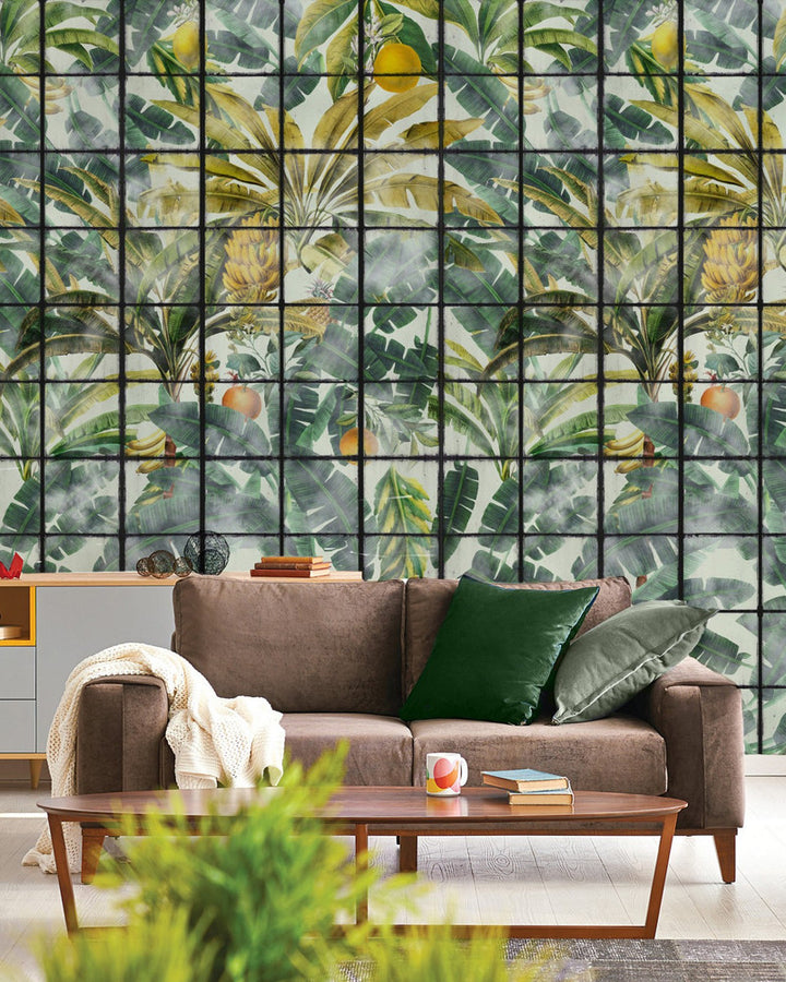 Mind The Gap Wallpaper ORANGERIE Wallpaper (WP20176) | WP20176 | PREMIUM DESIGNER WALLPAPER COLLECTION | 3 rolls x 20.5 x 118.1 in | 0.52m / 20.5in | 3m / 118in | 4.65mp | 300cm / 118in | Black, Green, Taupe, Yellow | Non-woven | Paste the wall | 3-rolls in a box | Fabric Carolina | https://www.fabriccarolina.com/