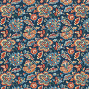 Orchard Street Navy by Kasmir Designer Fabric