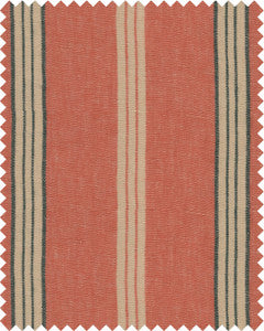 Mind The Gap Fabric OREGON STRIPES Orange Washed Linen (FB00087)