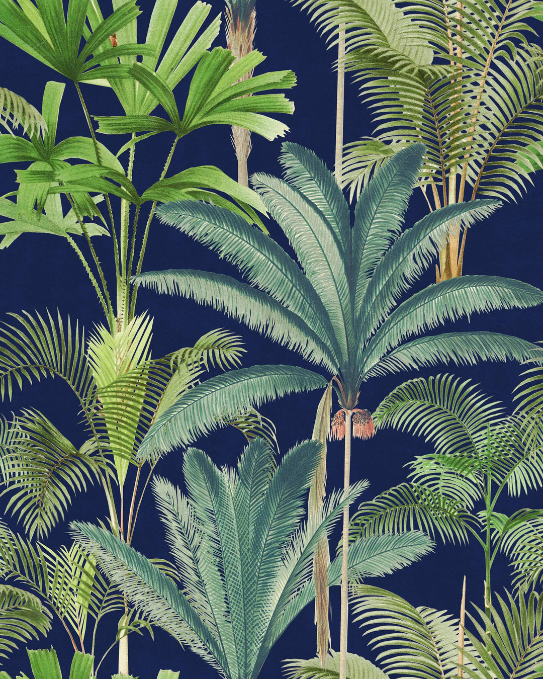 Palmeras Anthracite wallpaper by Mind the Gap (WP20362), swatch