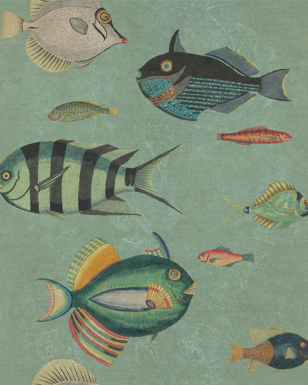 Poissons Green wallpaper by Mind the Gap (WP20181), swatch