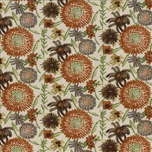 Painterly Garden Persimmon by Kasmir Designer Fabric