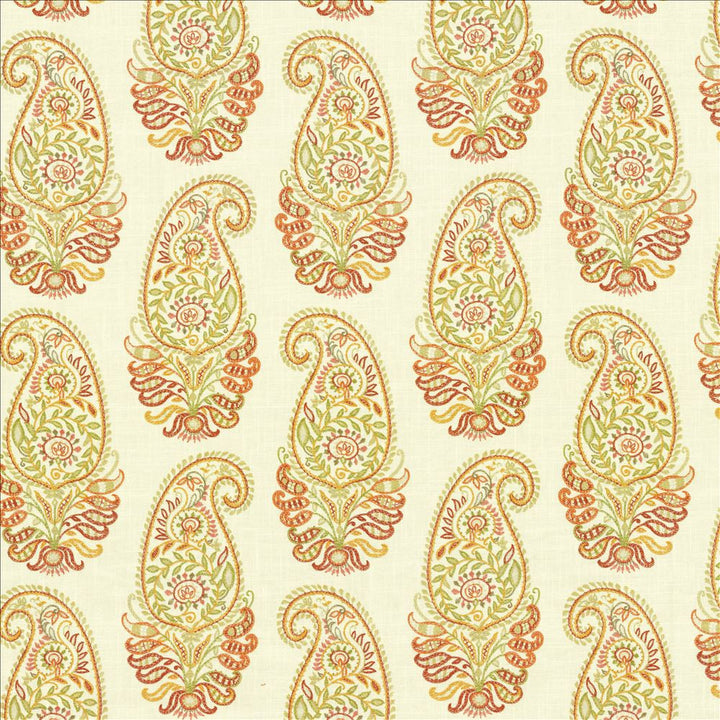 Paisley Shower Harvest by Kasmir Designer Fabric 5121 100% Cotton
 SPAIN </p><p>Repeat: Horizontal: 13 4/8 inches and Vertical: 13 4/8 inches 54 - Swanky Fabrics -