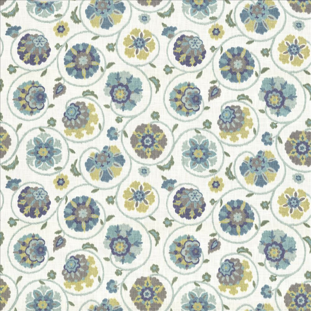 Palampore Garden Aquamarine by Kasmir Designer Fabric See sample 100% Cotton
 USA 15,000 Wyzenbeek Double Rubs </p><p>Repeat: Horizontal: 27 inches and Vertical: 27 inches 54 - Swanky Fabrics -