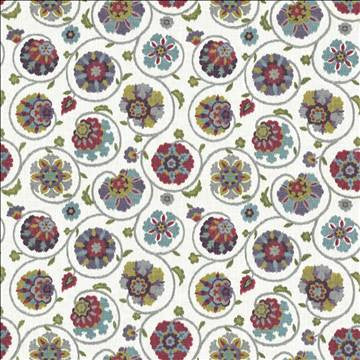 Palampore Garden Summer Day by Kasmir Designer Fabric 5064 100% Cotton USA 15,000 Wyzenbeek Double Rubs H: 27 inches, V: 27 inches 54 - Swanky Fabrics - Kasmir