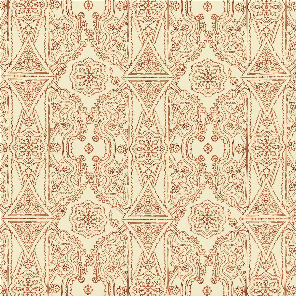 Panwar Burnt Orange  by Kasmir Designer Fabric 5155 55% Linen
45% Cotton
 CHINA 15,000 Wyzenbeek Double Rubs Horizontal: 13 5/8 inches and Vertical: 17 inches 54  - Swanky Fabrics -