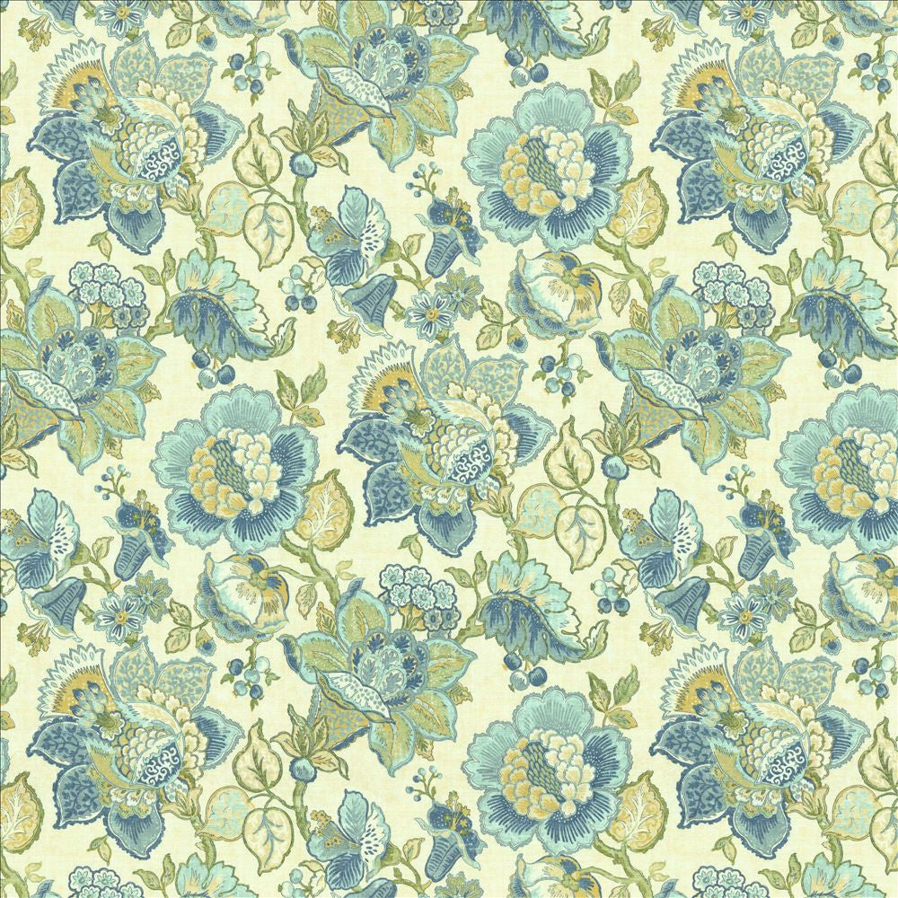 Parisian Park Waterfall by Kasmir Designer Fabric 1453 100% Cotton
 SPAIN 30,000 Wyzenbeek Double Rubs </p><p>Repeat: Horizontal: 27 inches and Vertical: 27 inches 54 - Swanky Fabrics -