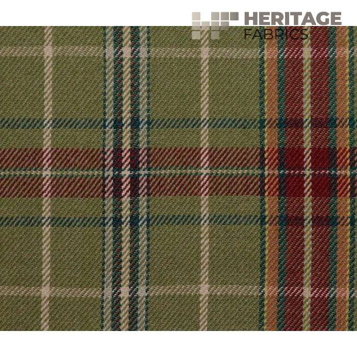 Parkhill Olive by Heritage Designer Fabric - 100% Cotton India 12,000 Horizontal: 9" and Vertical: 9" 54" - Swanky Fabrics -