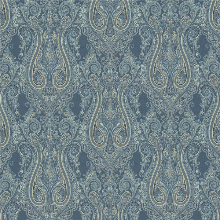 Pasadena Blueberry by Kasmir Designer Fabric See sample 100% Cotton
 SOUTH KOREA 30,000 Wyzenbeek Double Rubs </p><p>Repeat: Horizontal: 26 4/8 inches and Vertical: 26 6/8 inches 54 - Swanky Fabrics -