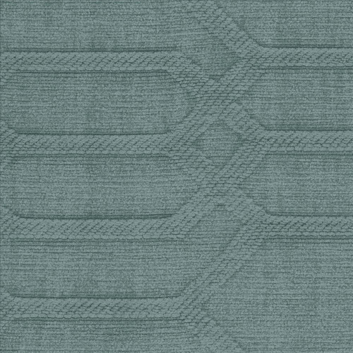 Pavillion Teal by Kasmir Designer Fabric See sample 100% Polyester
 CHINA 75,000 Wyzenbeek Double Rubs </p><p>Repeat: Horizontal: 10 7/8 inches and Vertical: 4 3/8 inches 56 - Swanky Fabrics -