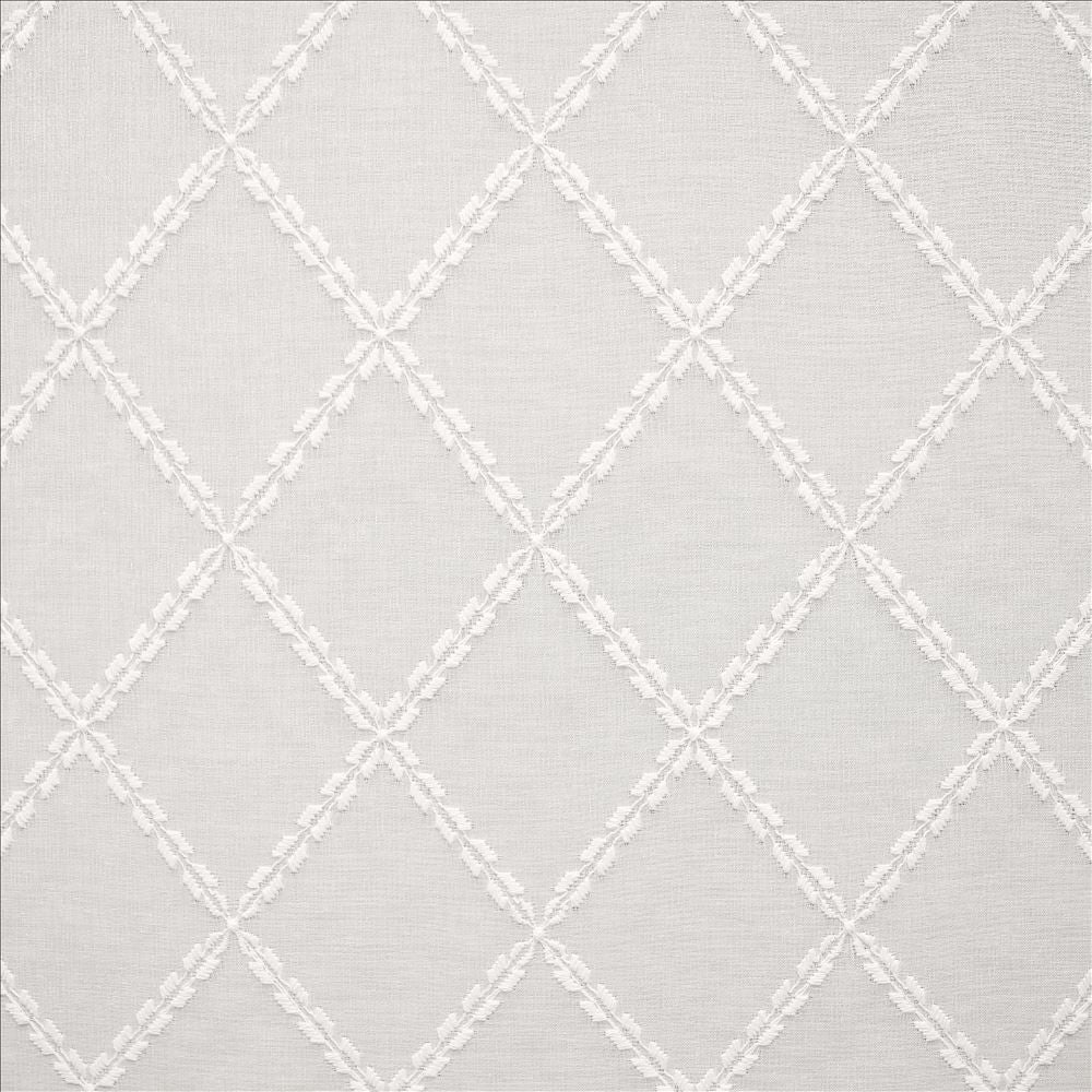 Peacekeeper White by Kasmir Designer Fabric 5108 100% Polyester
 TURKEY Not Tested </p><p>Repeat: Horizontal: 4 inches and Vertical: 3 4/8 inches 59 - Swanky Fabrics -