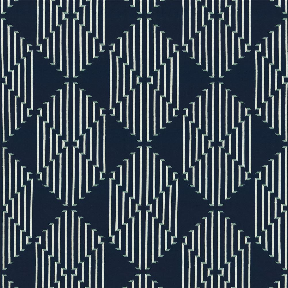 Pennybrook Navy  by Kasmir Designer Fabric 1458 80% Cotton
20% Polyester
 INDIA 11,000 Wyzenbeek Double Rubs Horizontal: 17 3/8 inches and Vertical: 15 inches 54  - Swanky Fabrics -