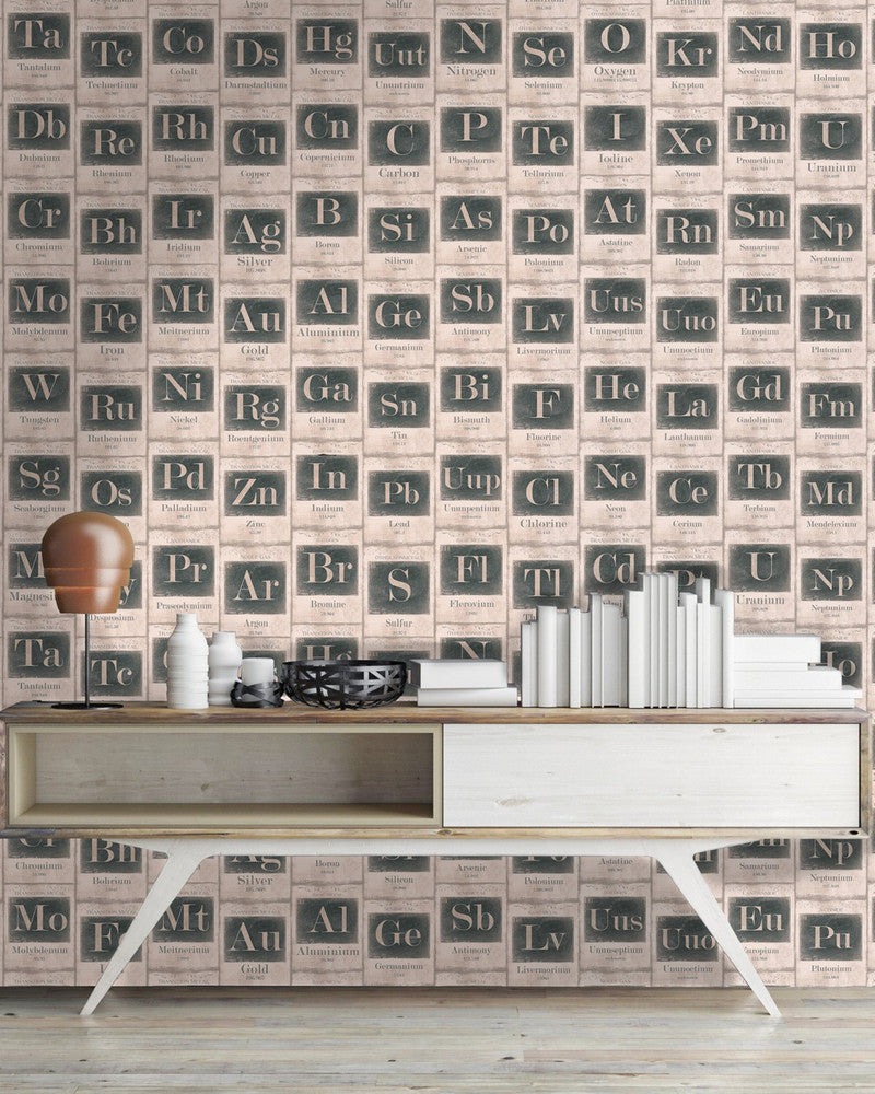 Mind The Gap Wallpaper PERIODIC TABLE OF ELEMENTS Sand Premium Wallpaper (WP20041) | WP20041 | WALLPAPER DESIGNER COLLECTION | 3 rolls x 20.5 x 118.1 in | 0.52m / 20.5in | 3m / 118in | 4.65mp | 95cm / 37.5in | Black | Non-woven | Paste the wall | 3-rolls in a box | Fabric Carolina | https://www.fabriccarolina.com/