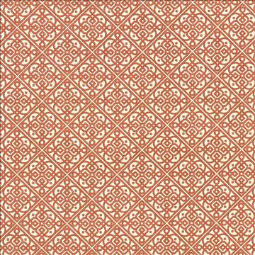 Perot Trellis Persimmon by Kasmir Designer Fabric 5086 100% Cotton USA 15,000 Wyzenbeek Double Rubs H: 6 6/8 inches, V: 6 6/8 inches 54 - Swanky Fabrics - Kasmir