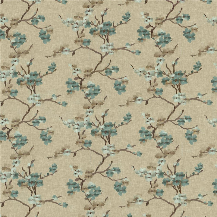 Picturesque Lagoon by Kasmir Designer Fabric 1450 73% Cotton 27% Polyester INDIA 15,000 Wyzenbeek Double Rubs Horizontal: 25 2/8 inches and Vertical: 18 5/8 inches 54 - Swanky Fabrics -