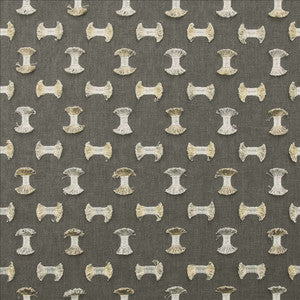 Playful Gunmetal by Kasmir Designer Fabric