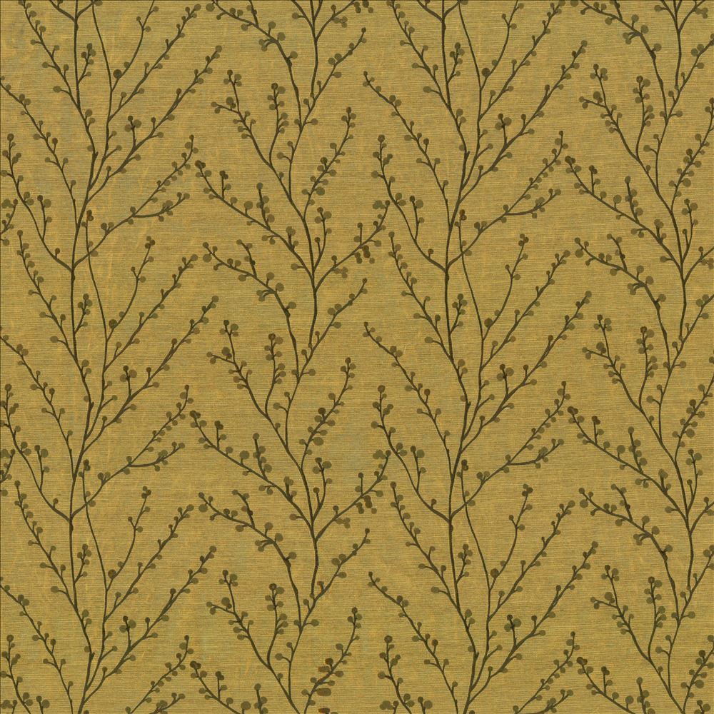 Plum Grove Golden by Kasmir Designer Fabric 1439 87% Rayon 13% Polyester Embroidery 100% Polyester INDIA 9,000 Wyzenbeek Double Rubs Horizontal: 17 3/8 inches and Vertical: 15 4/8 inches 52 - 55 - Swanky Fabrics -