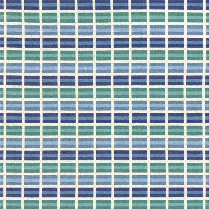 Power Grid Marina  by Kasmir Designer Fabric 5125 100% Cotton
 SOUTH KOREA 12,000 Wyzenbeek Double Rubs Horizontal: 1 4/8 inches and Vertical: 3 inches 54  - Swanky Fabrics -