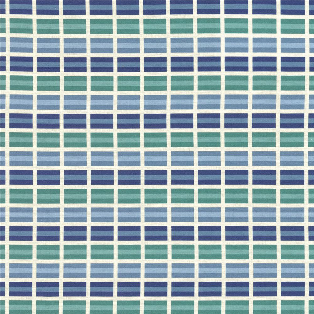 Power Grid Marina by Kasmir Designer Fabric 5125 100% Cotton SOUTH KOREA 12,000 Wyzenbeek Double Rubs Horizontal: 1 4/8 inches and Vertical: 3 inches 54 - Swanky Fabrics -