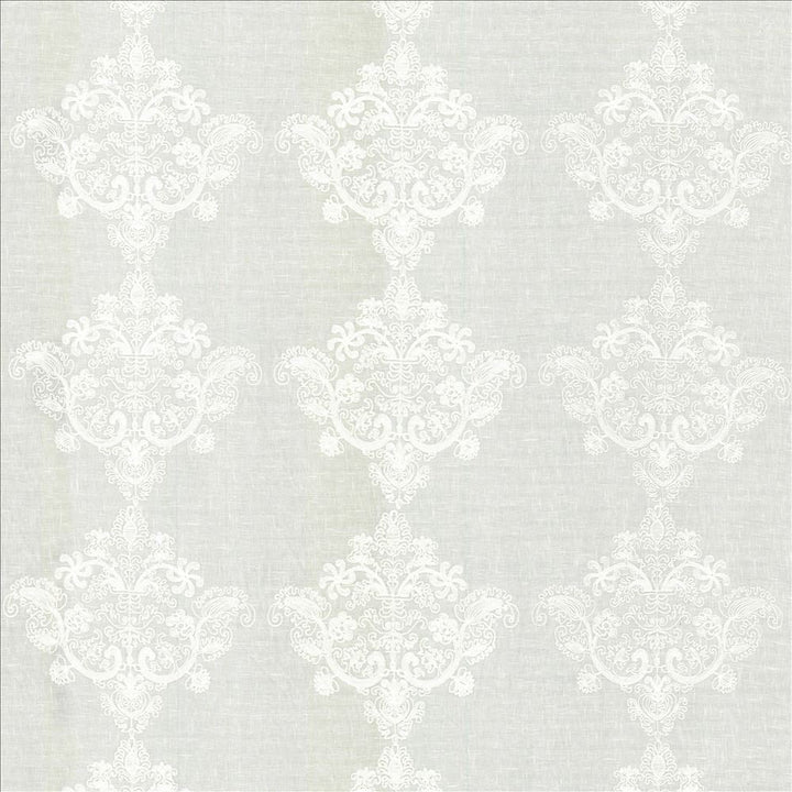 Provence Ivory by Kasmir Designer Fabric 1444 100% Polyester
Embroidery
100% Polyester
 CHINA </p><p>Repeat: Horizontal: 11 6/8 inches and Vertical: 9 7/8 inches 95 - Swanky Fabrics -