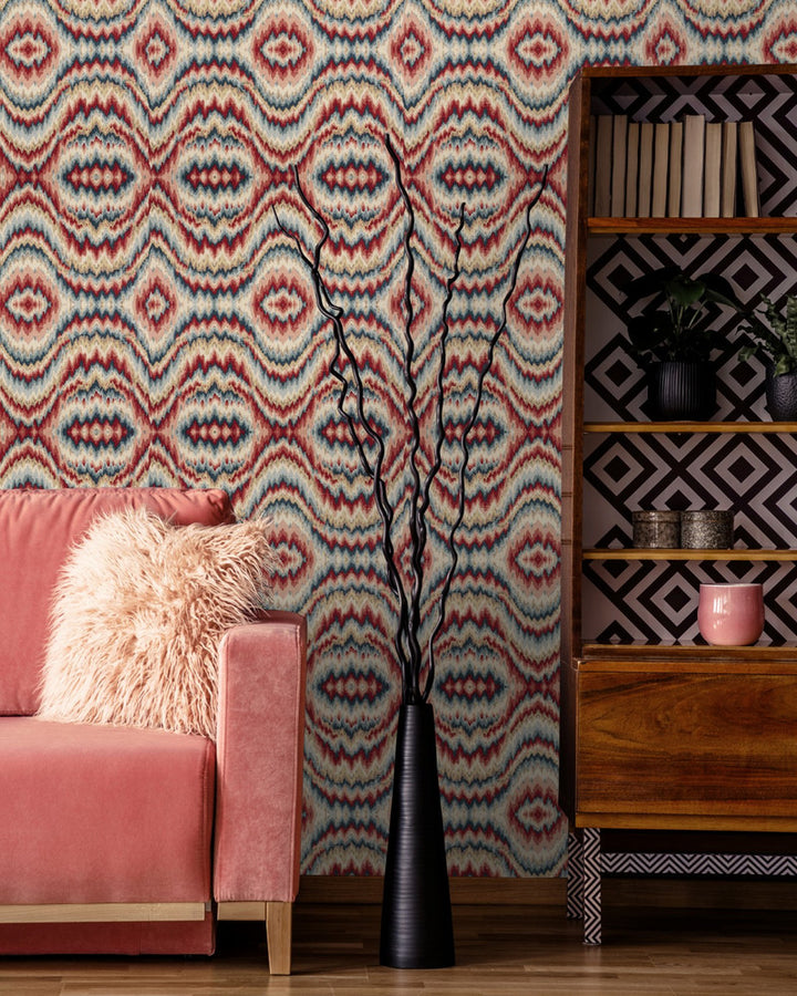 Psychedelic Wallpaper by Mind the Gap Designer Wallpaper THE WALLPAPER COLLECTABLES Satin Matte Made in Europe Paste the wall 3 rolls x 20.5 x 3.25 yards - Swanky Fabrics -