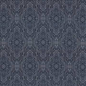 Purana Paisley Indigo by Kasmir Designer Fabric