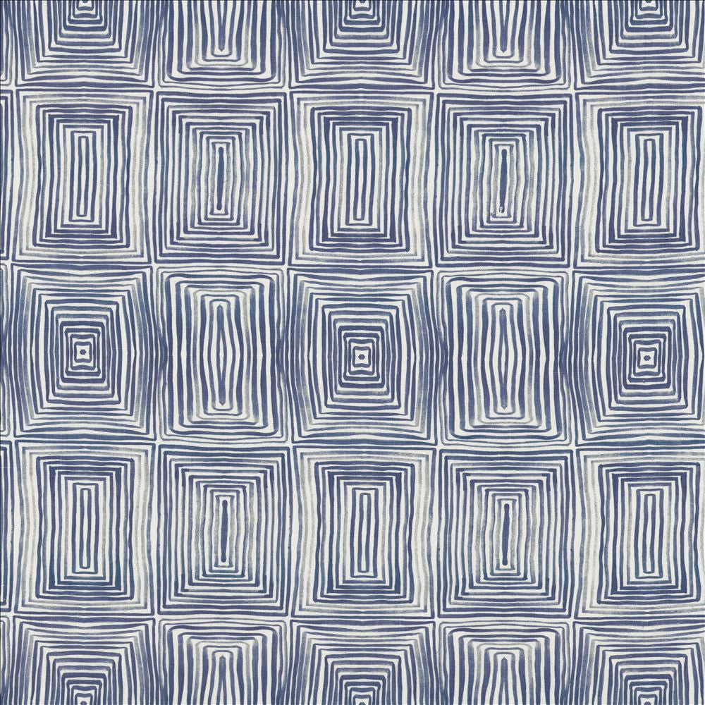 Quadri Blue by Kasmir Designer Fabric 1454 100% Linen
 POLAND </p><p>Repeat: Horizontal: 13 4/8 inches and Vertical: 17 6/8 inches 54 - Swanky Fabrics -