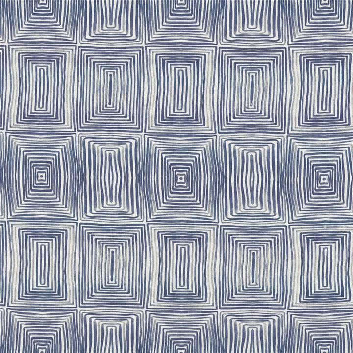 Quadri Blue by Kasmir Designer Fabric 1454 100% Linen
 POLAND </p><p>Repeat: Horizontal: 13 4/8 inches and Vertical: 17 6/8 inches 54 - Swanky Fabrics -